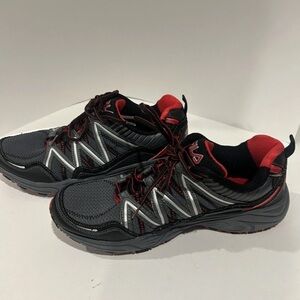 FILA Men’s Size 11 Black Red Gray Athletic Running Trail Shoes 29cm
